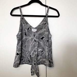 Tie front sleeveless top